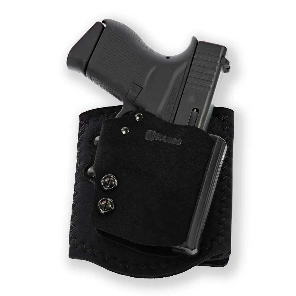 Funda de tobillo protector de tobillo Galco AGD800RB, se adapta a Glock 43/Taurus GX4 - dibujo derecho Foto 2 de 4