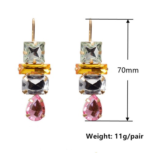 Elegant Drop Earrings for Women 18k Yellow Gold Plated Jewelry Gift A Pair - Picture 4 of 6