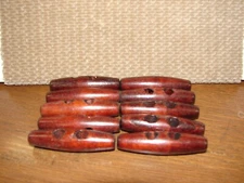 10 Dark Wooden Maple Toggle Sewing Buttons Appx Size 2 holes, Approx. 2 1/4"