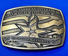 The American Veterans Disabled for life Memorial Commemorative Belt Buckle