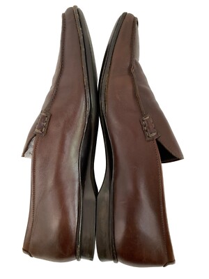 VTG Prada Italy Mens Brown Leather Buckle Loafers Size 10 US 