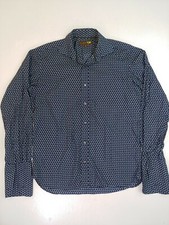 Ted Baker Button Up Shirt Dress Casual 16 / 40.5 London Polka Dot Designer