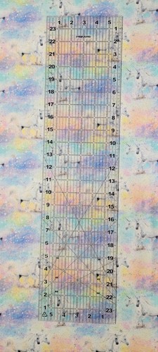 BOLT END 31 INCHES Timeless Treasures Pastel Rainbow Unicorn Cotton Quilt Fabric - Picture 2 of 3