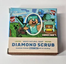 DR. SQUATCH MINECRAFT DIAMOND SCRUB LIMITED EDITION MEN'S NATURAL SOAP NEW