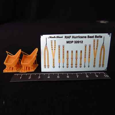 RAF Hurricane Seat + 3D Decals (build 2 seats) for Scale Model Kit 1:32 MDR3252