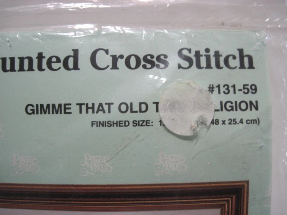 Precious Moments Contado Punto de Cruz Gimme That Old Time Religion #131-59 12x10 Foto 2 de 4