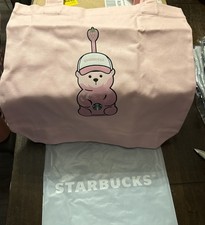 Starbucks Original Limited Edition Bearista Pink Tote Bag