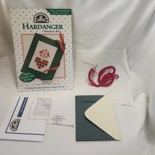 Lovebirds Hardanger Stitchery Kit Card DMC Opened Complete T991KU B35