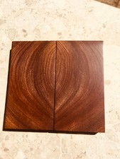 MAHOGANY BOOK MATCHED  BESPOKE CHARACTER FIGURED WOOD BLANKS