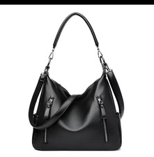 Women’s Leather Top Handle Tote Shoulder Bag – Luxury Designer Shopper