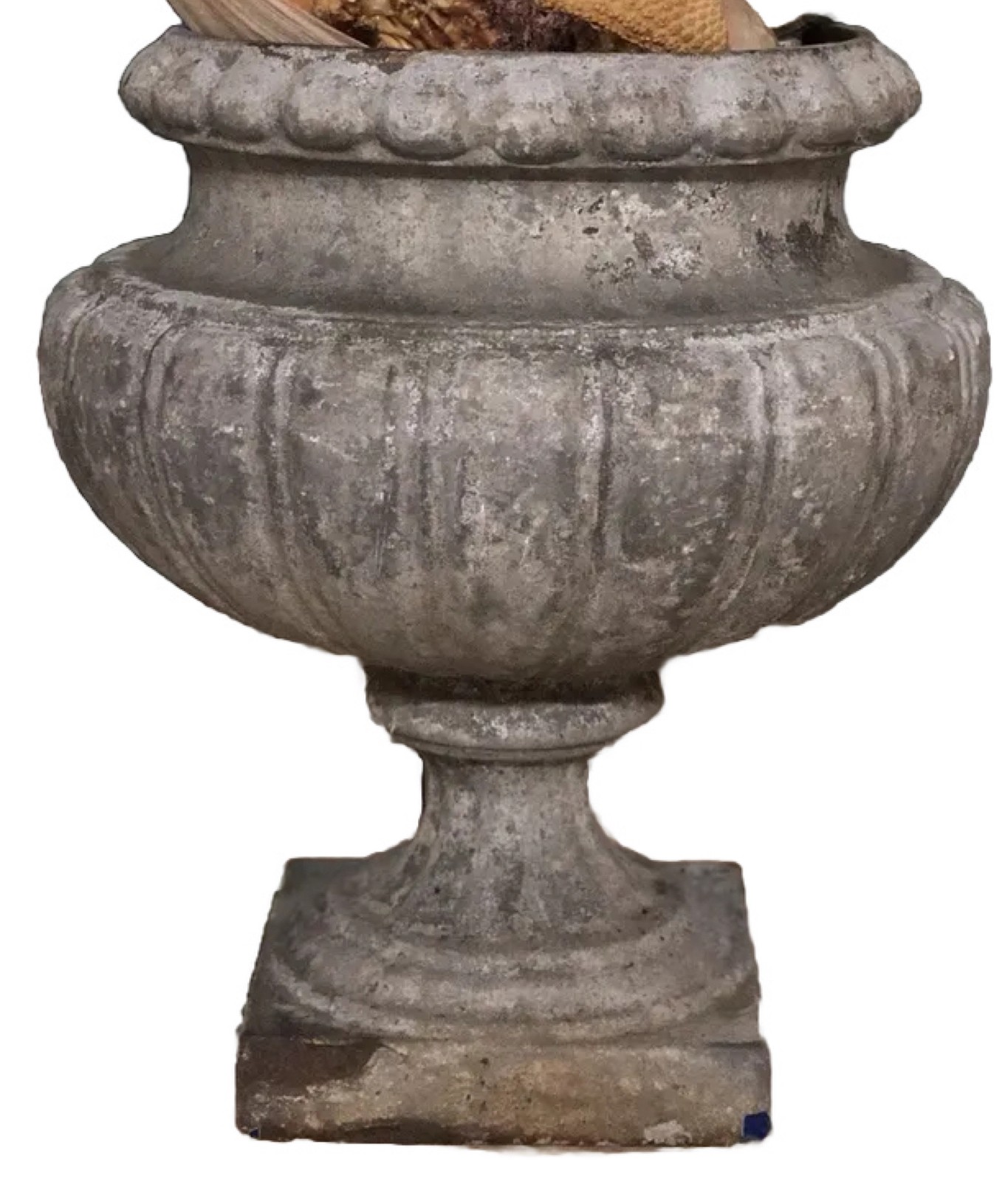 Vase Médicis fonte antique jardin ornement Napoléon III style Empire noir fusain