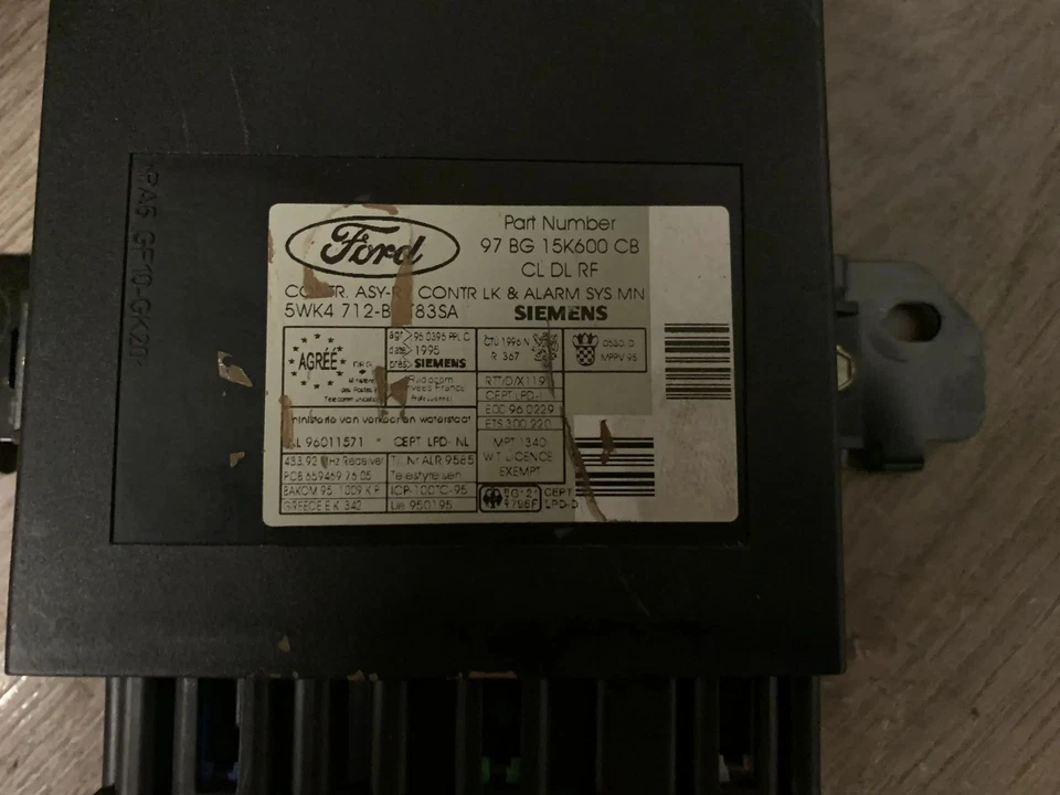 Juego de unidad de control original Ford Mondeo I 98BB-12A650-BCA - Imagen 3 de 4