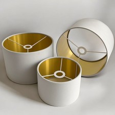 Plush Velvet Lampshade for Home & Hotel, Brushed Gold Lining Handmade in the Uk.