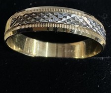 Opaska ślubna z żółtego złota 14k (5 00 mm) rozmiar 11 z metką 3,7 grama