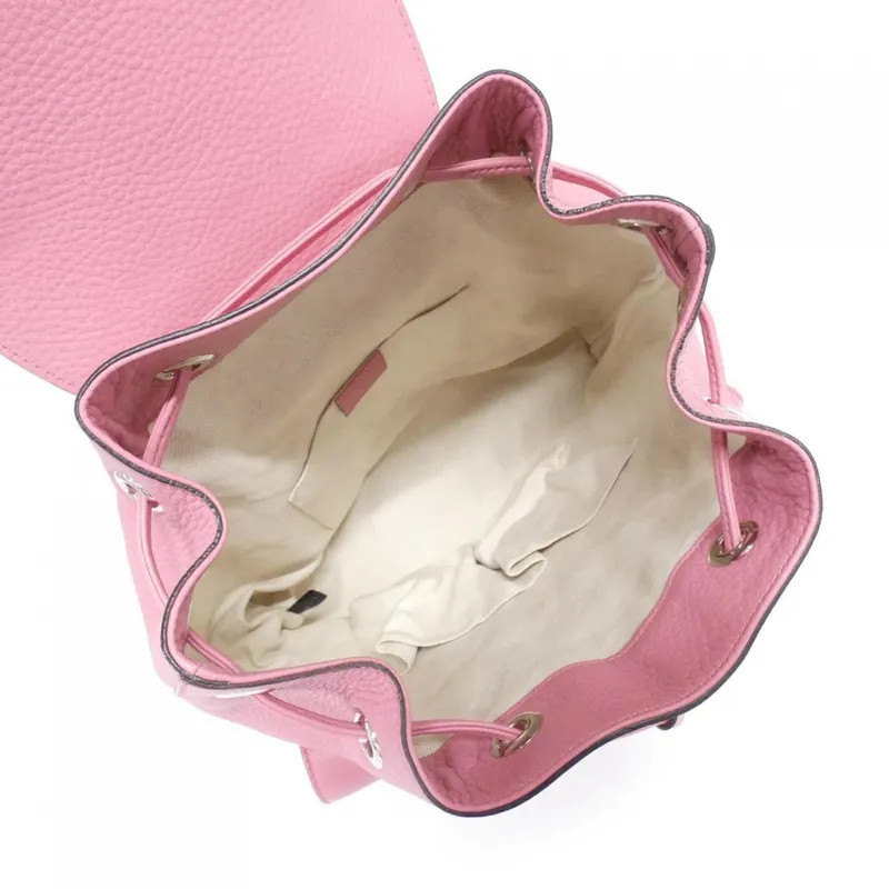 Gucci Backpack Leather Silver - image 9