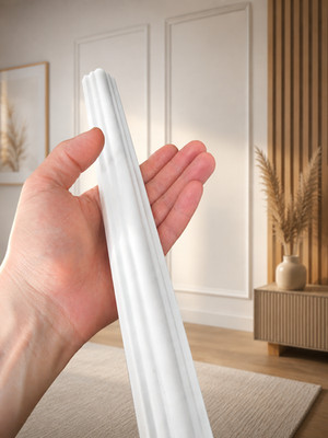 Gips Stuckleiste für Deckenspiegel & Wandrahmen    Länge 70cm + Eckelement SET