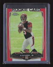 2014 Topps Chrome #144 A.J. McCarron Red Refractors #/25 RC ROOKIE RARE
