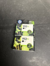 Genuine HP 952XL Black Ink Cartridge High Yield Brand NEW EXP   19/20 Lot Of 2
