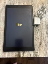 Amazon Fire HD 10 5th Generation Black Tablet w/ AC Adapter Bundle TESTED
