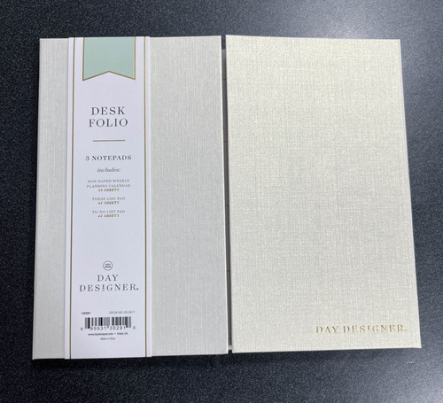 Day Designer Non-Dated Weekly Planner Tri-Fold Desk Planner