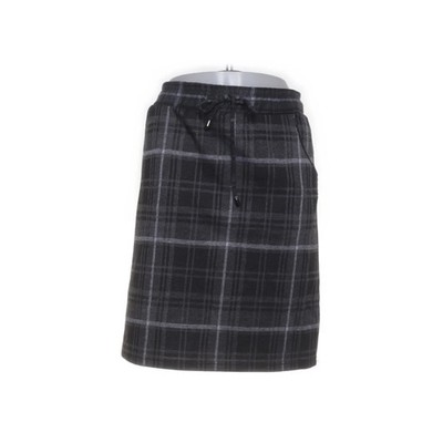 Zizzi, Rock, Größe: L, Grau/Weiß, Polyester/Viskose, Glencheck, Damen #Eqj