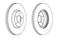 2 St. Ferodo Bremsscheibe Premier Coat+ Disc DDF1225C