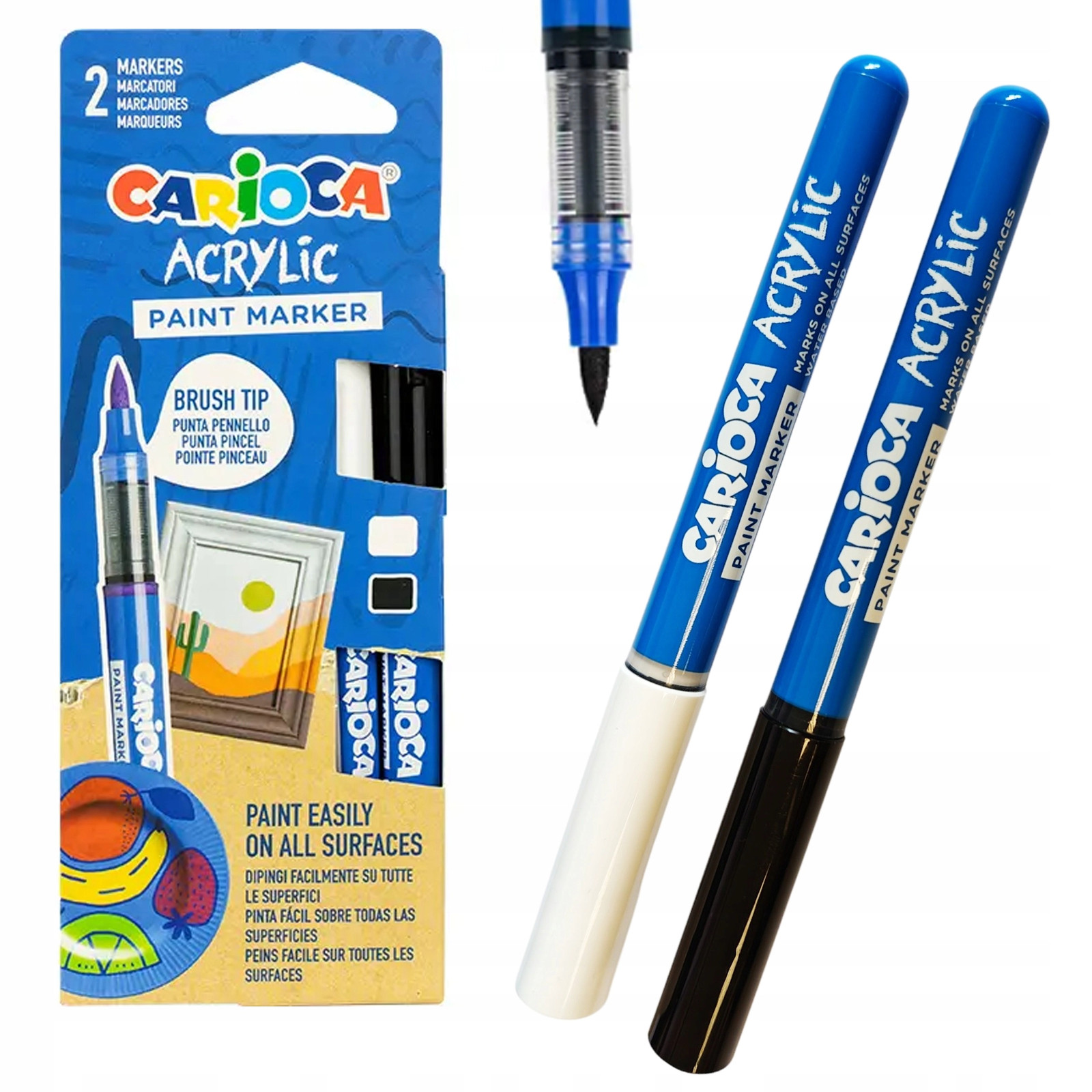 8003511452834 Marker akrylowy wielokolorowy Carioca 2 szt. Carioca
