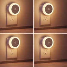 LED Baby Night Lights Plug into Wall [4Pack], Nightlight with Light Sensors for 