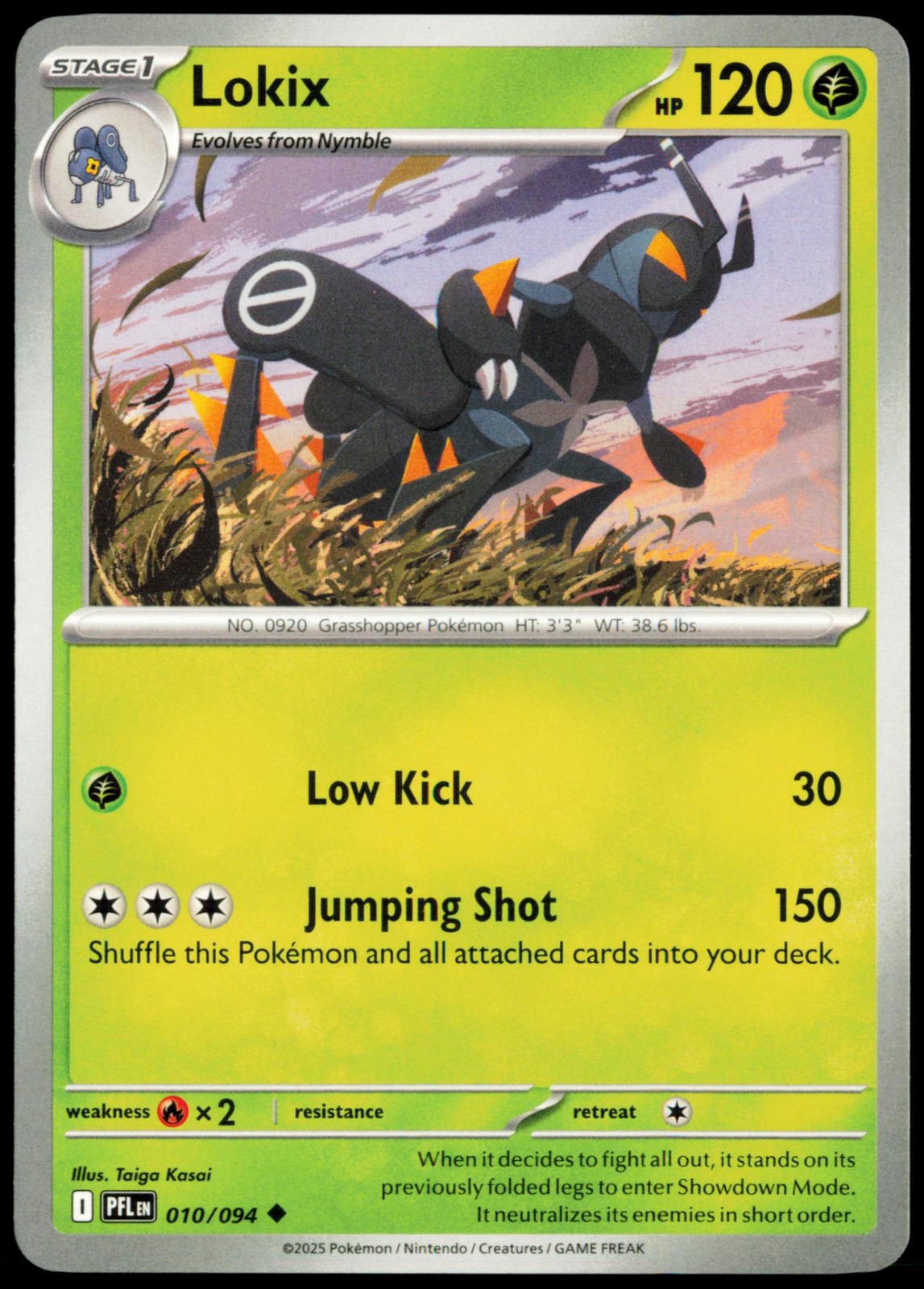 Lokix 010/094 Uncommon Phantasmal Flames NM Pokemon PFL