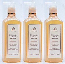 3 Bath  Body Works CINNAMON SPICED VANILLA Cleansing Gel Hand Soap 8.0 oz