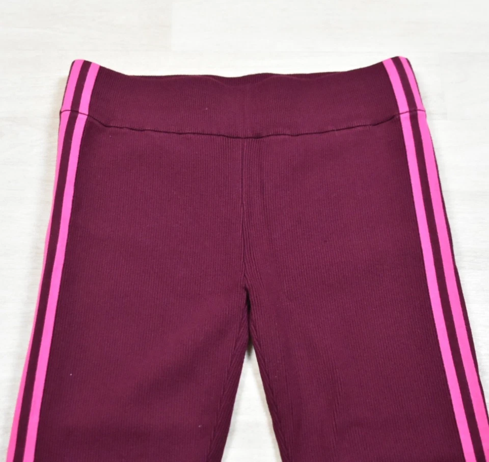 Adidas Ivy Park Leggings Acanalados 3 Rayas Atlético Gimnasio Talla Grande 1X Borgoña Foto 3 de 4