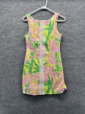 Lilly Pulitzer Dress Womens 2 Multicolor Floral Sleeveless Pencil Straight