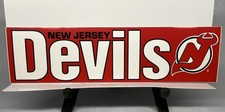 New Jersey Devils NHL Decal Red White Team Logo Hockey Bumper Sticker Circa 1994