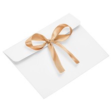 Envelope with Knot 6.8" x 5", 10Pcs Greeting Card Invitation Envelope, White