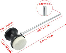 2Pcs Bass Drum Pedal Beater Double Sided, Kick Drum Beater Stainless Steel Ha...