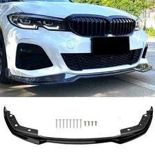 M Sport Front Bumper Lip Spoiler Gloss Black For BMW G20 330i M340i 2019-2022 US
