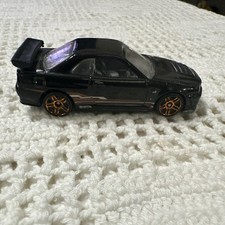 Hot Wheels Nissan Skyline Gt-r R34 Black 164 Diecast Car Rear Spoiler
