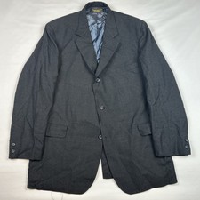 Vintage Brooks Brothers 46L Made in USA Wool Blazer Charcoal Gray 3 Button