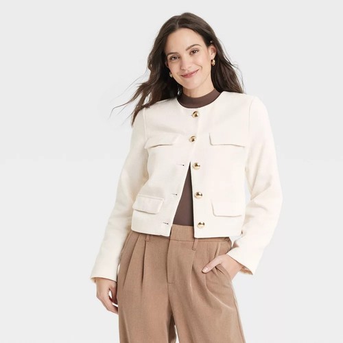 Women's Lady Jacket - A New Day Off-White M