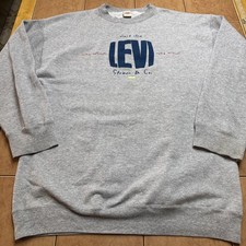 Vintage Levi Strauss  Co. Sweatshirt Gray 80s Men's Size XL Spellout USA Made