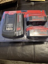 CRAFTSMAN 20V Power Tool Battery 2-Pack, Lithium-ion with Charger CMCB204-2CK 