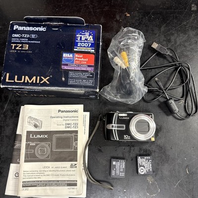 Panasonic LUMIX DMC-TZ3 Digital Camera Black Original Box