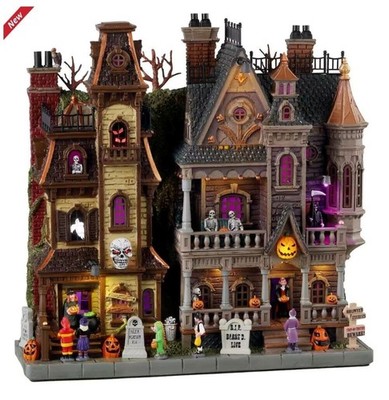 Lemax Spooky Town HAUNTED ESTATES #35016 NRFB 2023 Village Facade LED Lit Scene*