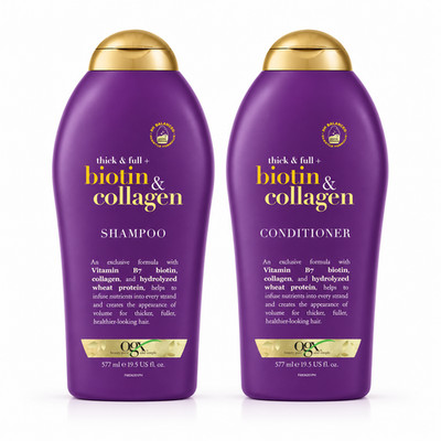 OGX Biotin & Collagen Shampoo Conditioner Doppelpack 2×577ml