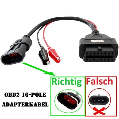 Adapter für Fiat 3 Pin OBD2 Plug Diagnose Kabel Stecker Alfa Romeo Lancia