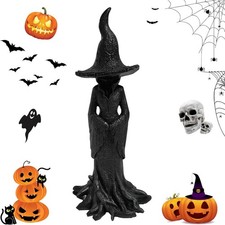 Cracker Barrel Witch Statue   12" Halloween Witch Statue,Retro Magician Decor