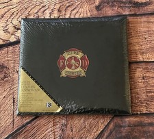 K C Bonded Leather Firefighter Scrapbook Album w/ Diecast Medallion in Box
