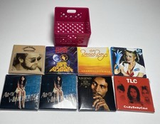 MGA Miniverse Real Music Vinyls Micro Records LOT Of 8 With Pink Crate