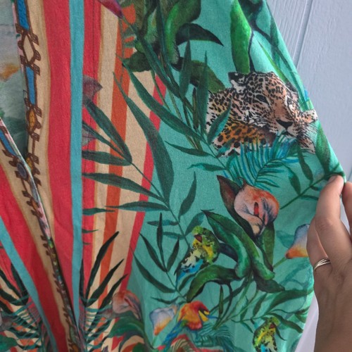 Cardigan Johnny Was stampa tropicale taglia M - Boho, Junglecore, Artsy - Foto 5 di 8