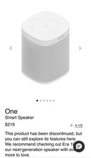 Sonos One Smart Speaker White